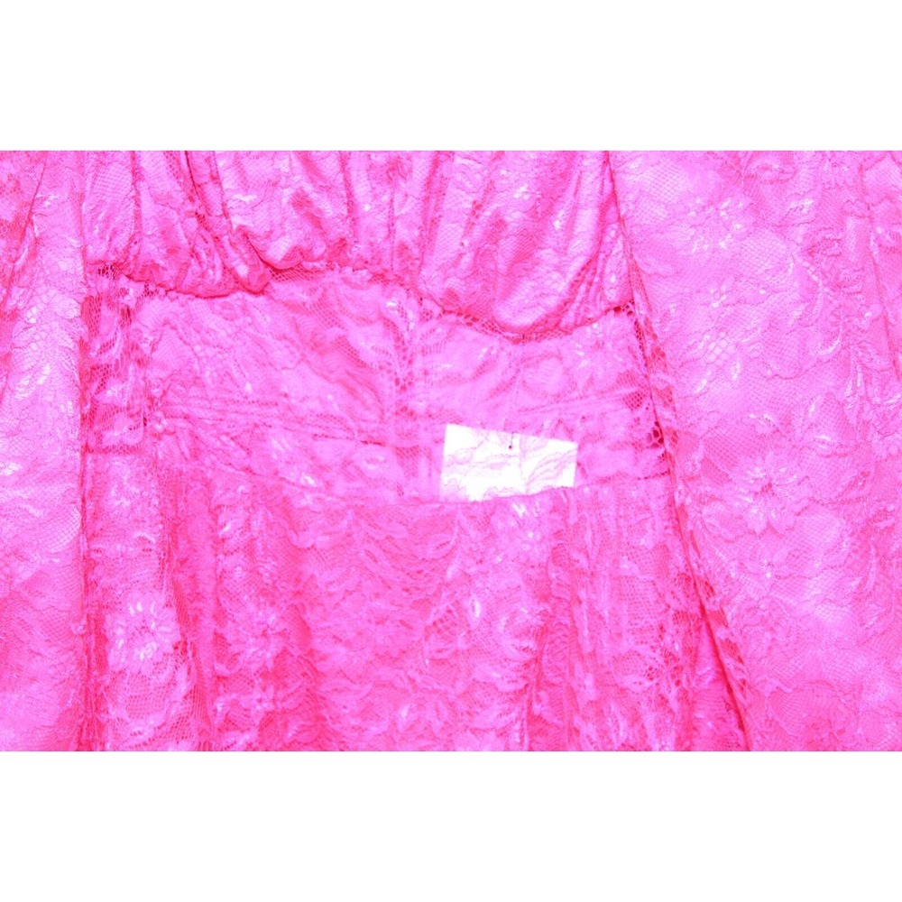 NEW Majorelle x Revolve Brielle Lace Blouson Sleeve Mini Dress Pink XL Date Nite - Picture 4 of 12